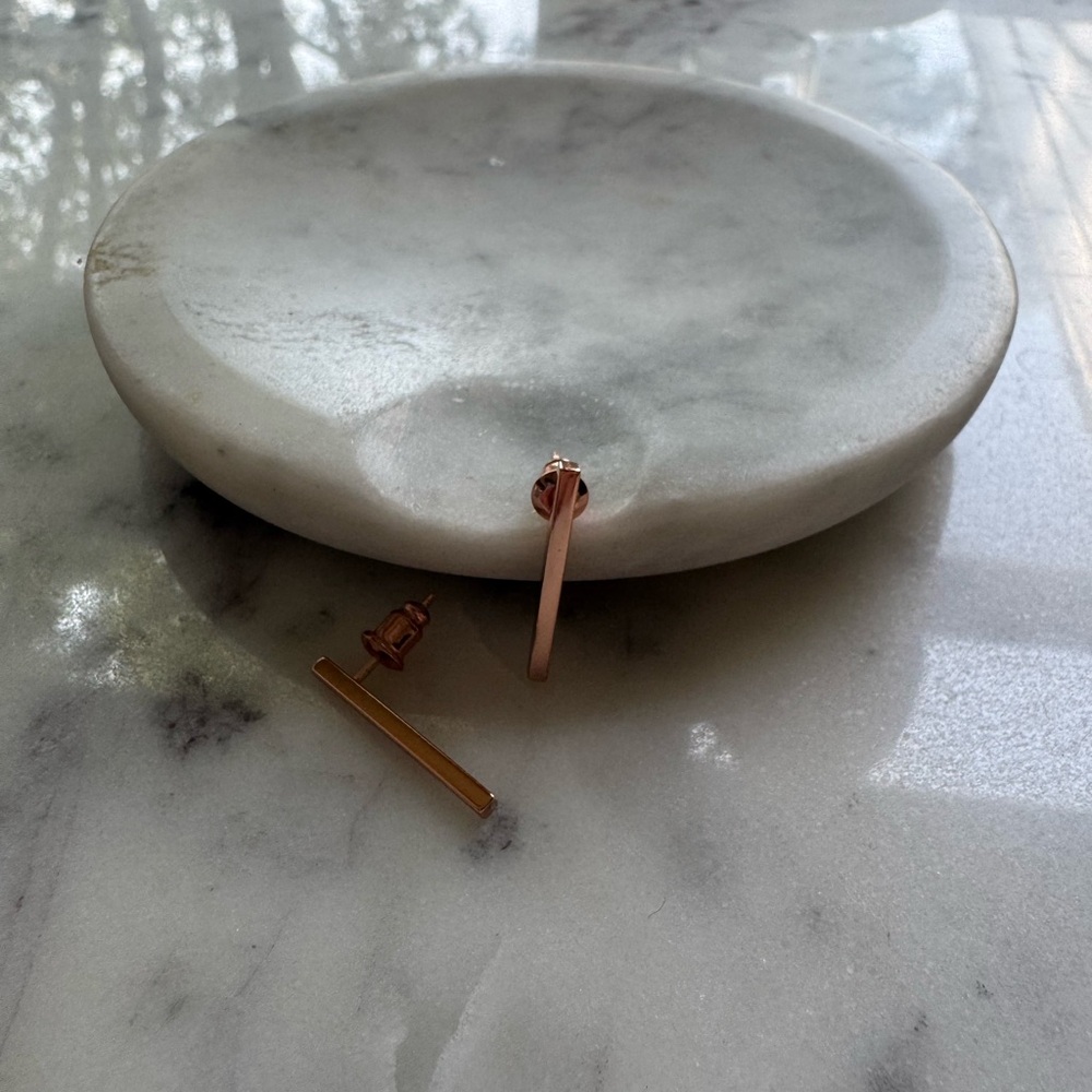 Rose Gold Bar Earrings